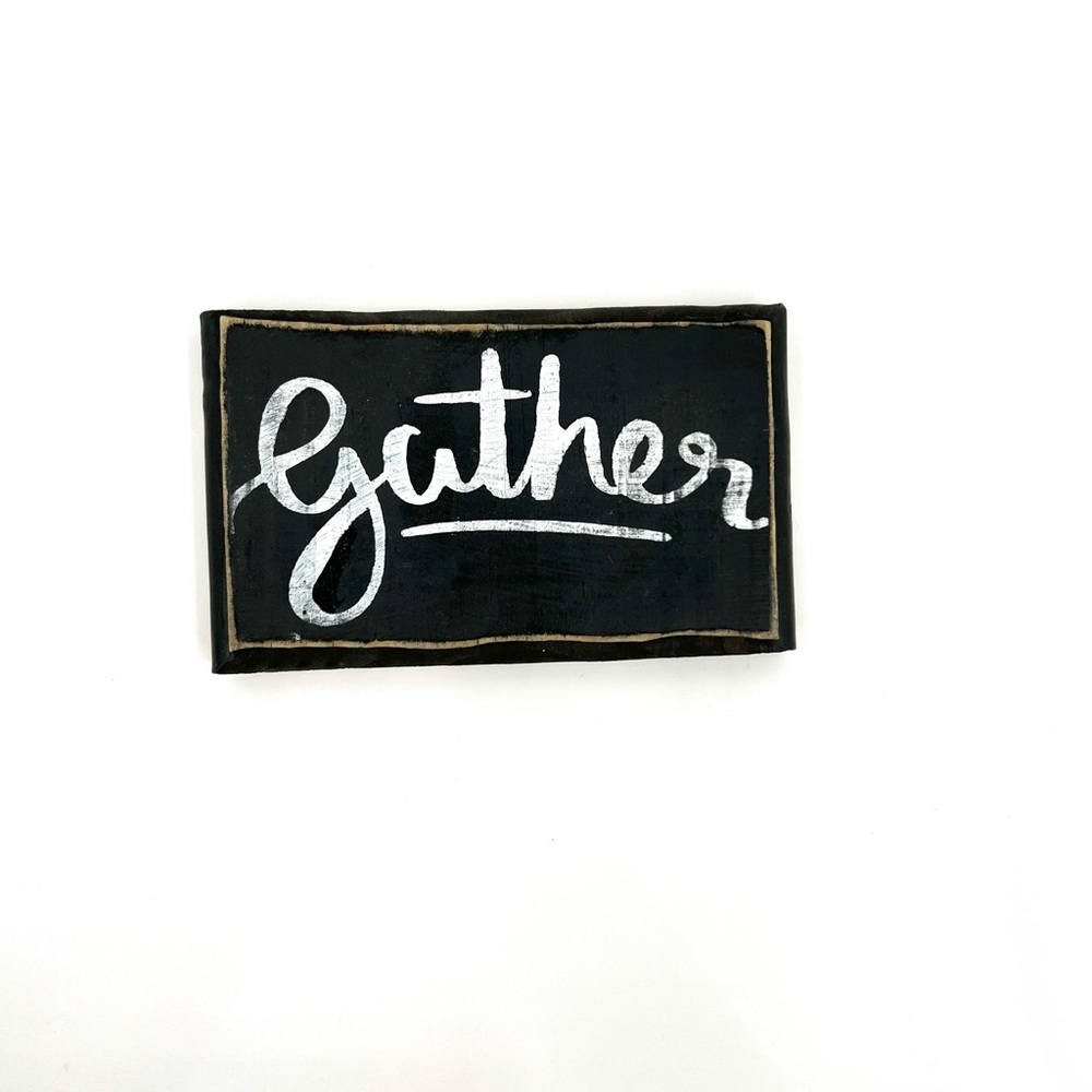 Wooden Gather Home Decor Teacher Reading Nook Cook Kitchen Farmhouse Sign